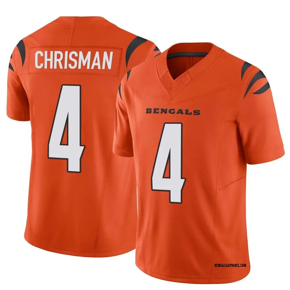 Limited Orange Men's Drue Chrisman Cincinnati Bengals Vapor F.U.S.E. Jersey